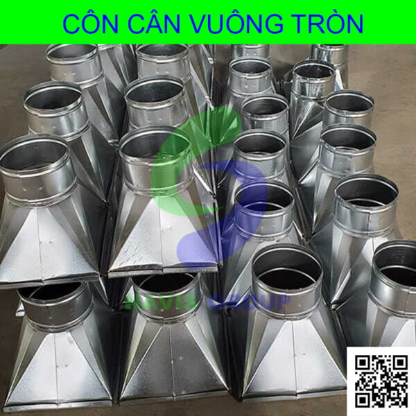 Côn cân vuông tròn ống gió - Hình ảnh 2