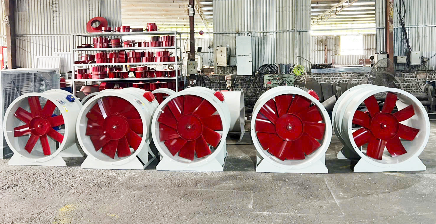 Các dạng cánh quạt hướng trục hút khói
