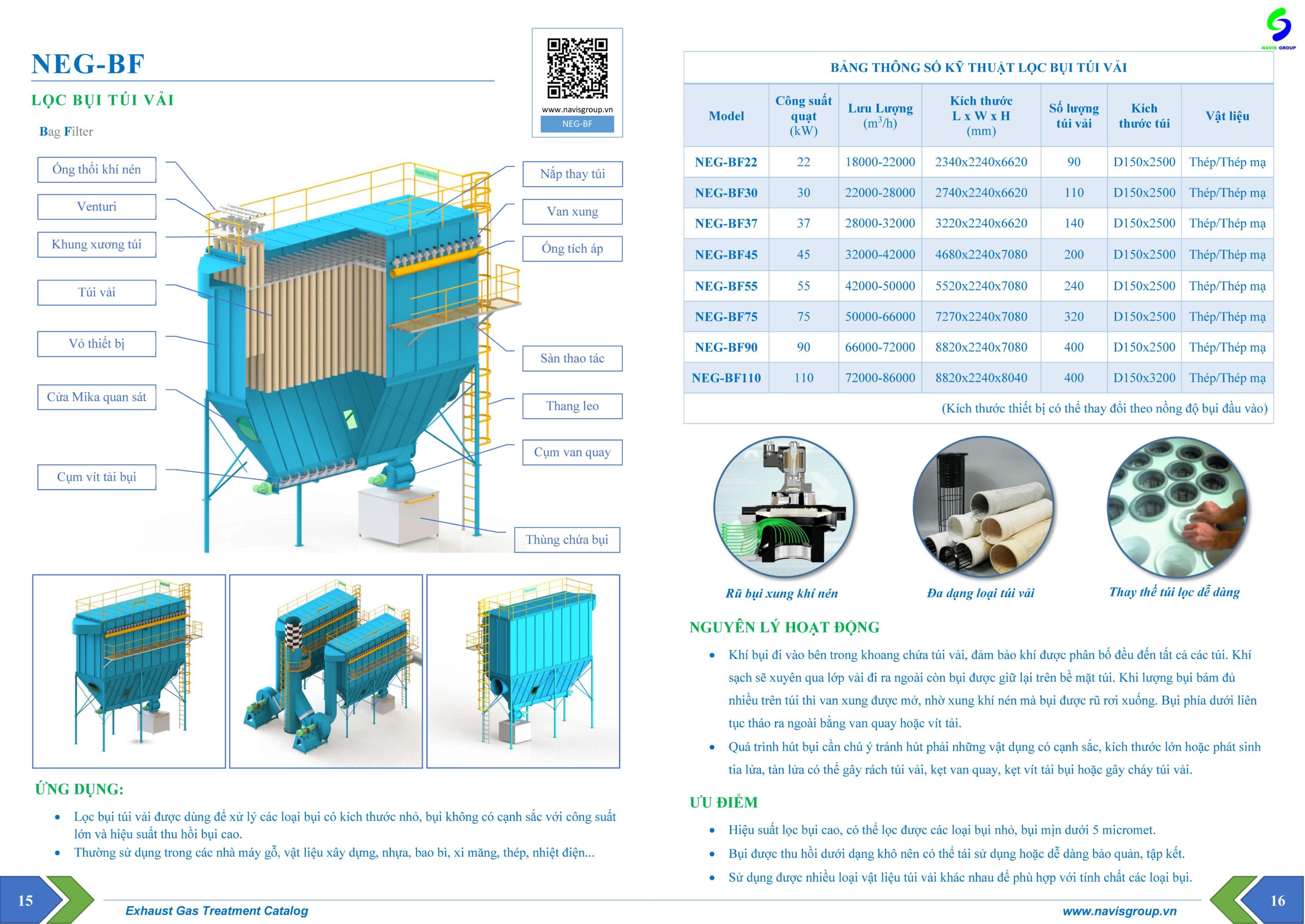 Catalog Lọc bụi túi vải
