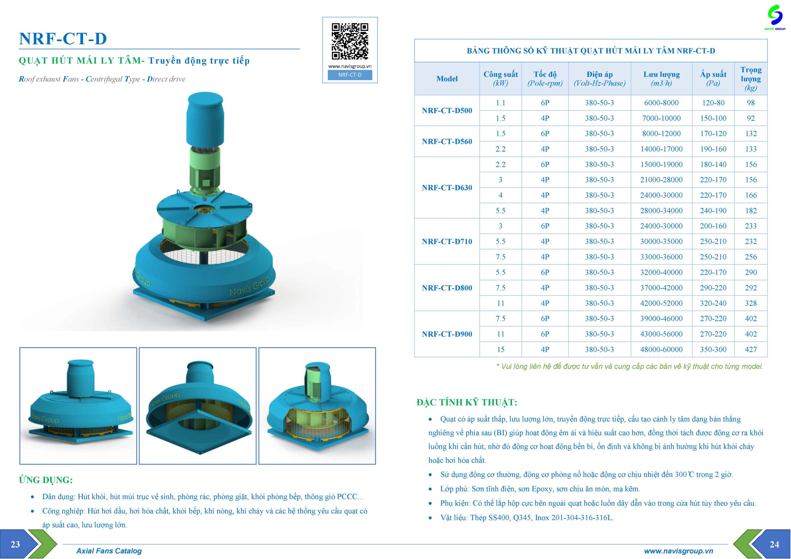 Catalog Quạt hút mái ly tâm_NRF-CT-D
