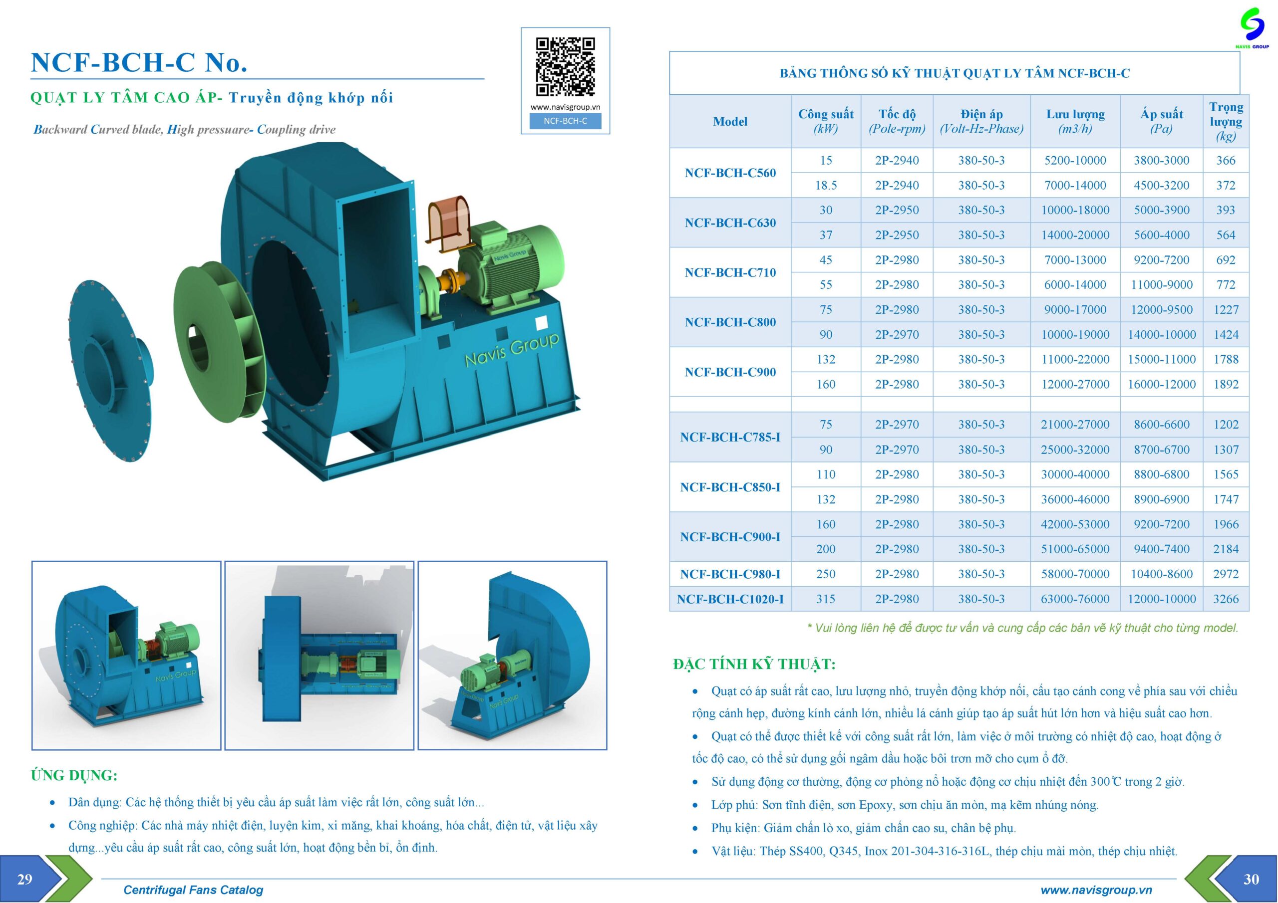 Catalog Quạt ly tâm chịu nhiệt_NCF-BCH-C