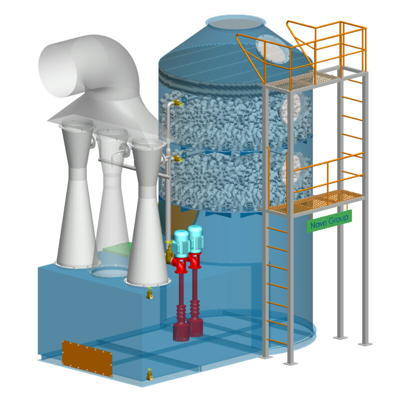 Cấu tạo Venturi - Tháp đệm