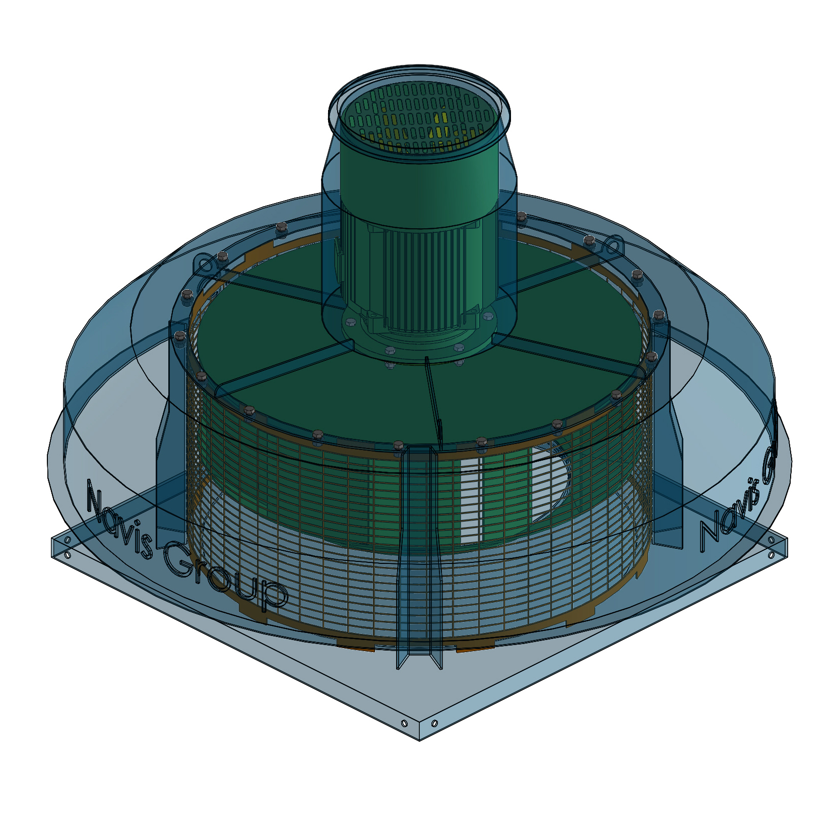 Cấu tạo quạt hút mái ly tâm Navis Group