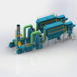 Hệ thống tháp đệm hấp thụ và hấp phụ than hoạt tính