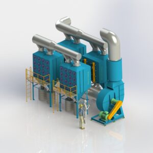 Hệ thống lọc bụi Cartridge công suất lớn, hiệu suất lọc bụi cao trong công nghiệp