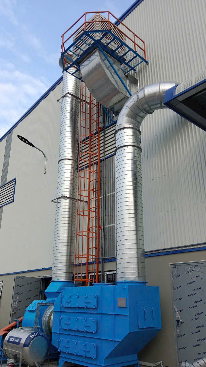 Lắp đặt hấp phụ than hoạt tính 02