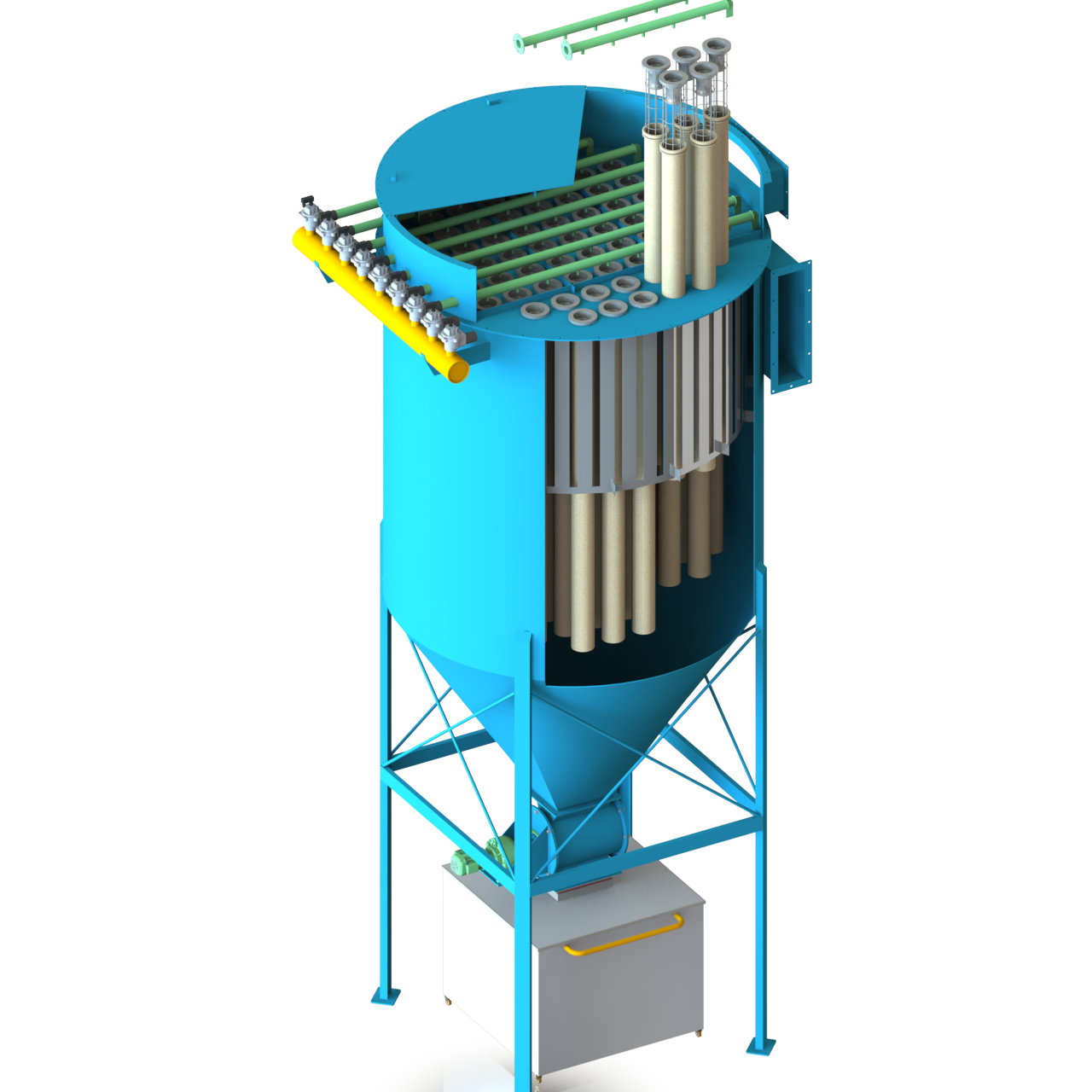 Lọc bụi Cyclone kết hợp túi vải