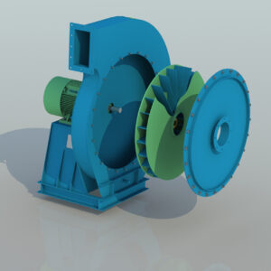 Quạt cấp khí lò hơi là dòng quạt cao áp, cấu tạo cánh thẳng hướng tâm RB