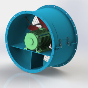 Quạt hướng trục NAF-VE-D có lưu lượng lớn, áp suất thấp, truyền động trực tiếp