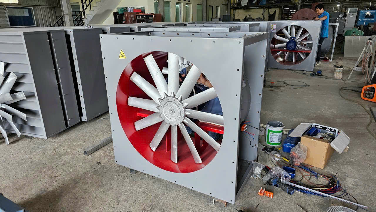 Quạt hướng trục cánh nhôm kiểu vuông