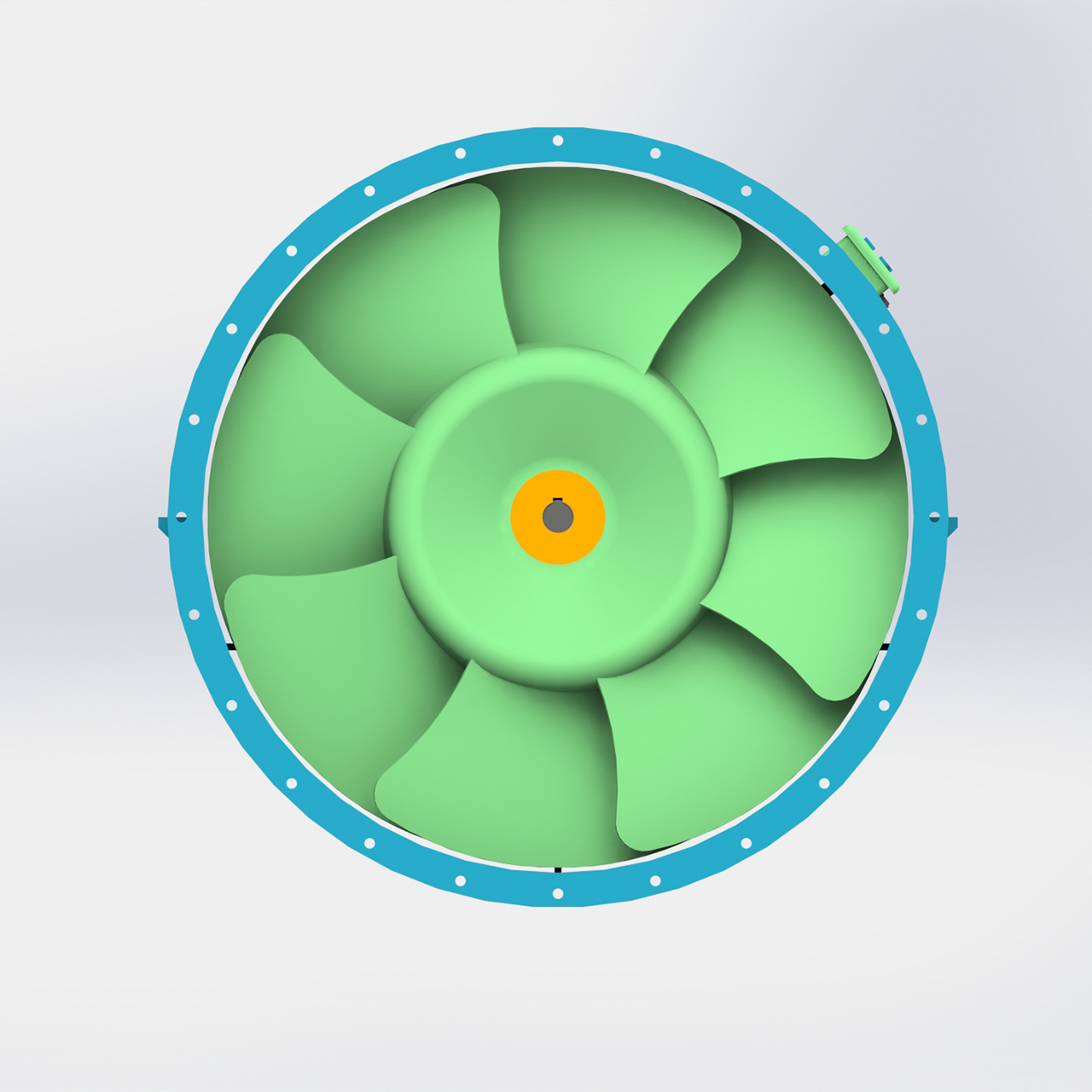 Quạt hướng trục cao áp NAF-TS-D, truyền động trực tiếp, hoạt động ở tốc độ cao khi có sự cố xảy ra