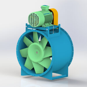 Quạt hướng trục chịu nhiệt NAF-HR-B được ứng dụng trong lĩnh vực sấy công nghiệp, hút khói lò, khí nóng, PCCC