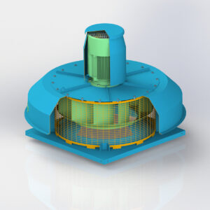 Quạt hút mái ly tâm NRF-CT-D được ứng dụng để hút khói và khí nóng trên mái nhà