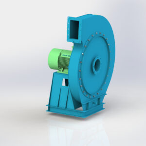 Quạt cấp khí lò hơi với model NCF-RB-D truyền động trực tiếp, cấu tạo cánh hướng tâm