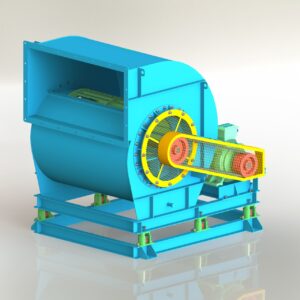 Quạt ly tâm HVAC là dòng quạt có lưu lượng lớn, quạt có hai cửa hút, truyền động gián tiếp