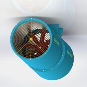 Quạt phản lực hướng trục NJF-AT-D với lưu lượng lớn, lực đẩy cao và tập trung, truyền động trực tiếp