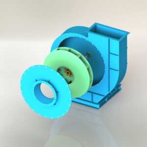 Quạt sấy công nghiệp thuộc dòng quạt ly tâm cao áp, truyền động trực tiếp, cánh cong về phía sau tốc độ cao BCH