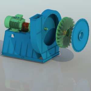 Quạt thổi khí là dòng quạt ly tâm cao áp, truyền động trực tiếp, cấu tạo cánh hướng tâm RB